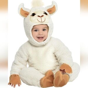 Loveable Llama Halloween Costume Infant Lamb Costume with Hood Booties New 12-24